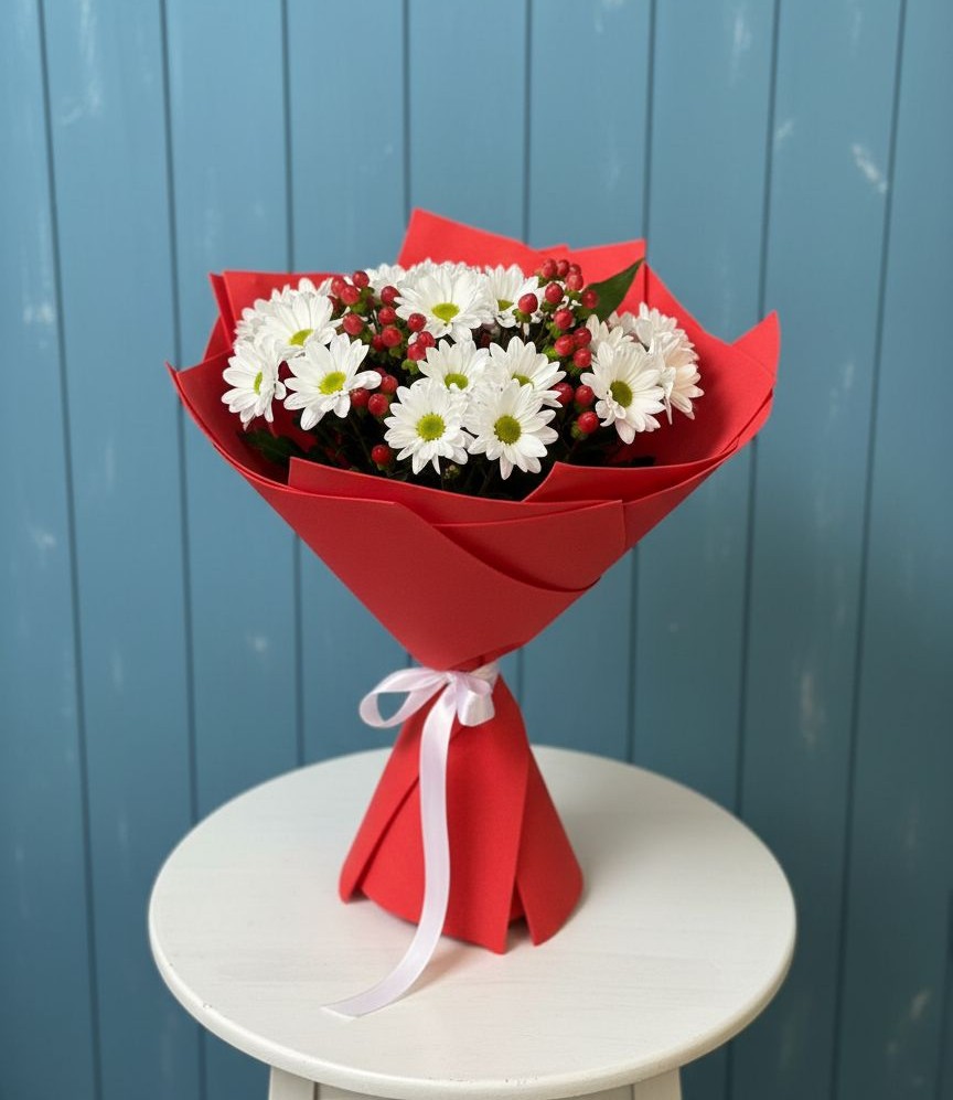 Букет цветов из: Хризантемы в Отрадное