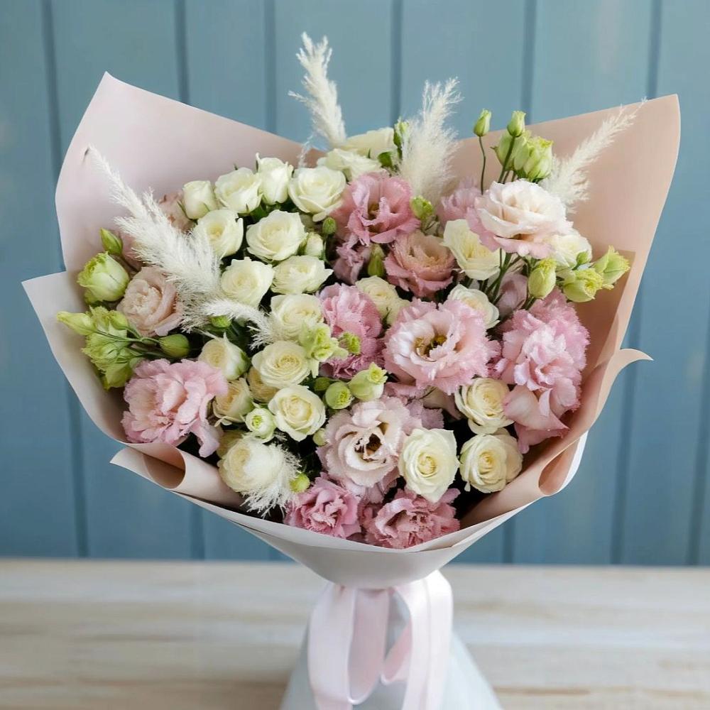 Букет цветов из: Альстромерии и Розы в Отрадное