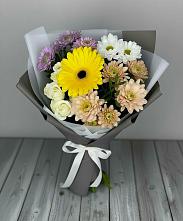 Букет цветов из:  Розы, Герберы и Хризантемы #REPLACE_PRED# Отрадное