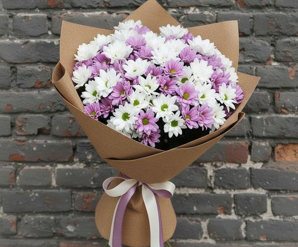 Букет цветов из: Хризантемы в Отрадное