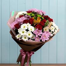 Букет цветов из:  Розы, Хризантемы и Альстромерии #REPLACE_PRED# Отрадное