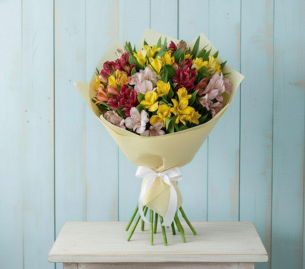 Букет цветов из: Альстромерии в Отрадное